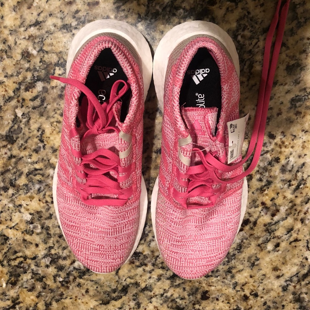 Adidas Pureboost pink shoes, New with tags, no box
